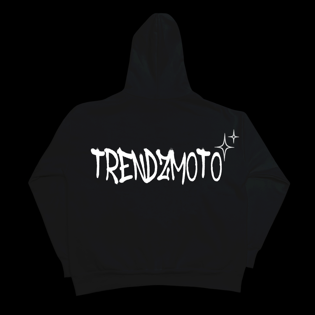 Trendz moto hoodie - black design